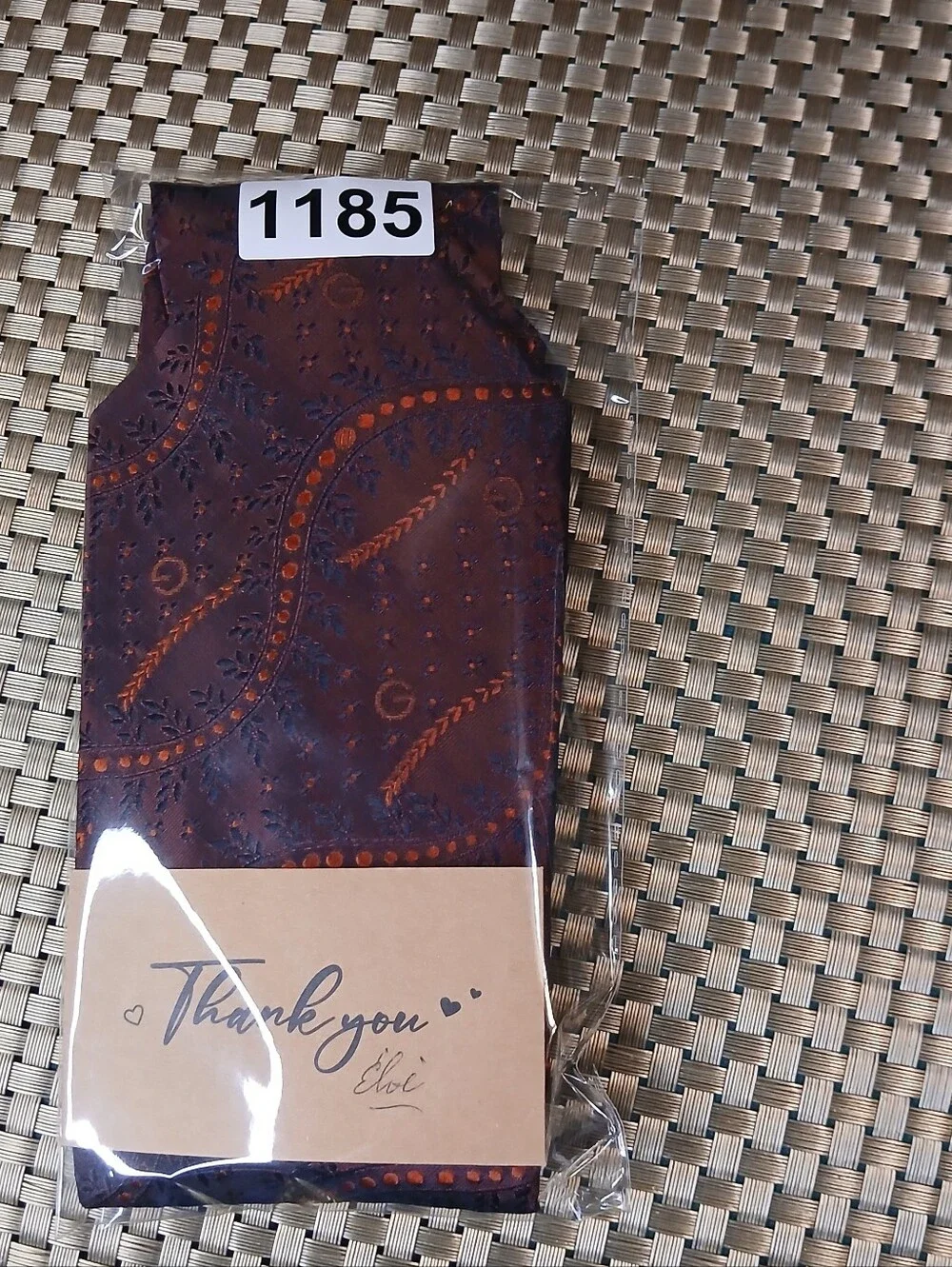Gucci Luxury Silk Men's Burgundy and Orange Paisley Silk Tie (1185)